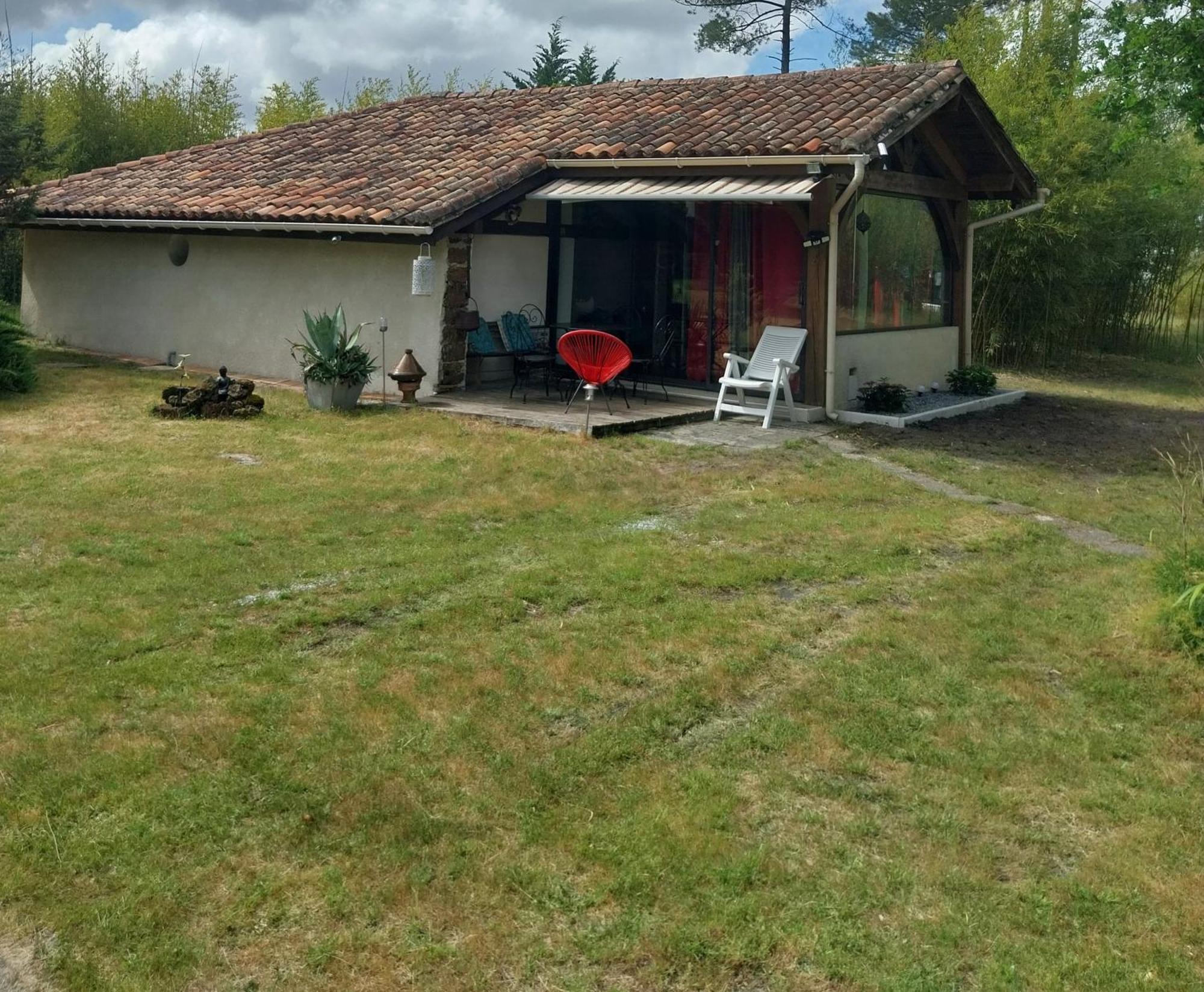 Maison Confortable Avec Terrasse En Bois Au Calme Sans Vis A Vis , 2 Chambres, Sur Un Parc De 4000M2 Arbore Et Clos Pissos Ngoại thất bức ảnh